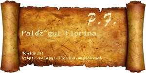 Palágyi Florina névjegykártya